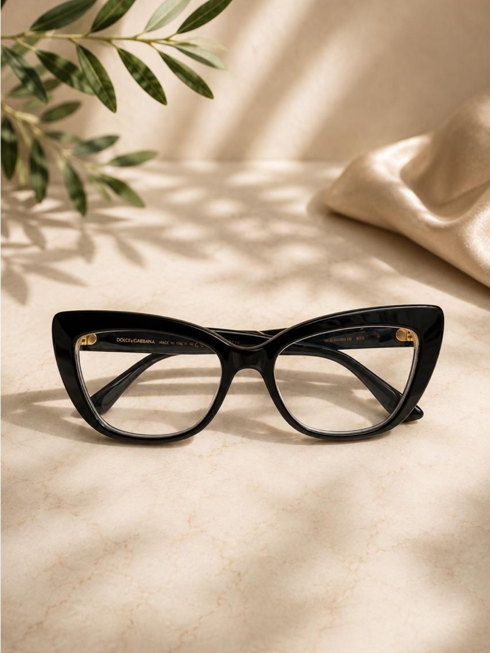 Dolce & Gabbana DG3308 501 Black Cat Eye Eyeglasses Frames 53-18-145 ER